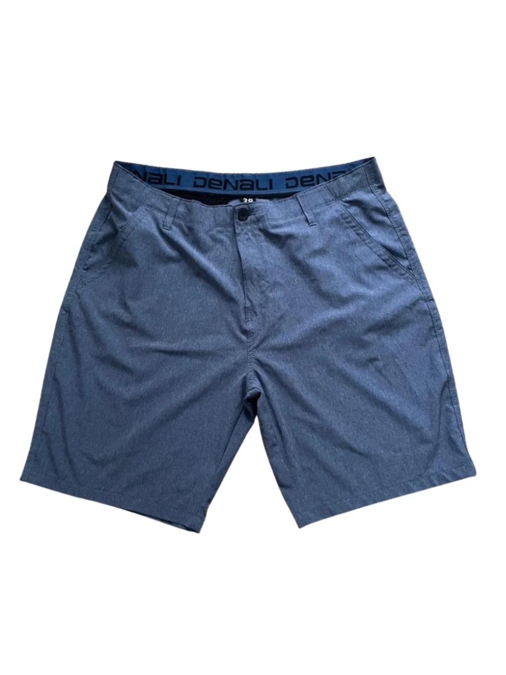 Denali Men's 38 Slate Blue Flat-Front Shorts